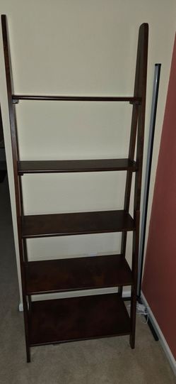 Espresso Ladder Bookcase