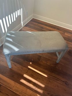 Upholstered Bench with Nailhead Trim