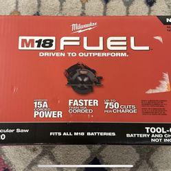 Brand New Milwaukee 2732-20 M18 Fuel 7 1/4” Circular Saw 