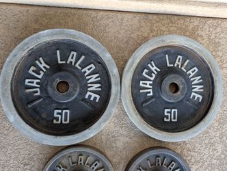 VINTAGE Jack LaLane Olympic Weight Set - 265lbs - 50lb & 20lb Plates