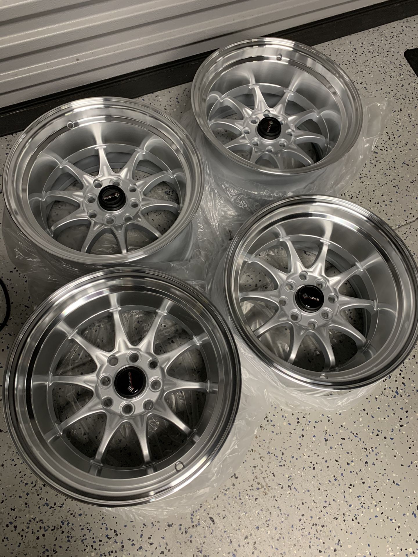 15x9” 4x100/114 +0 offset Wheels Rims Civic Miata