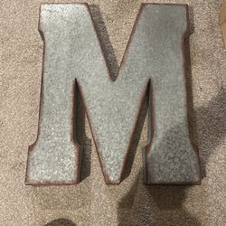 Letter M Galvanized Steel