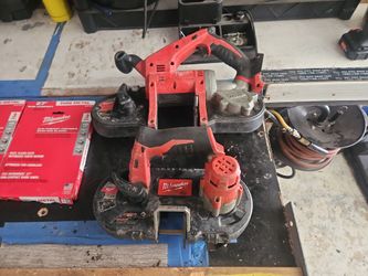 Milwaukee m12 and m18 portable bandsaws no batteries