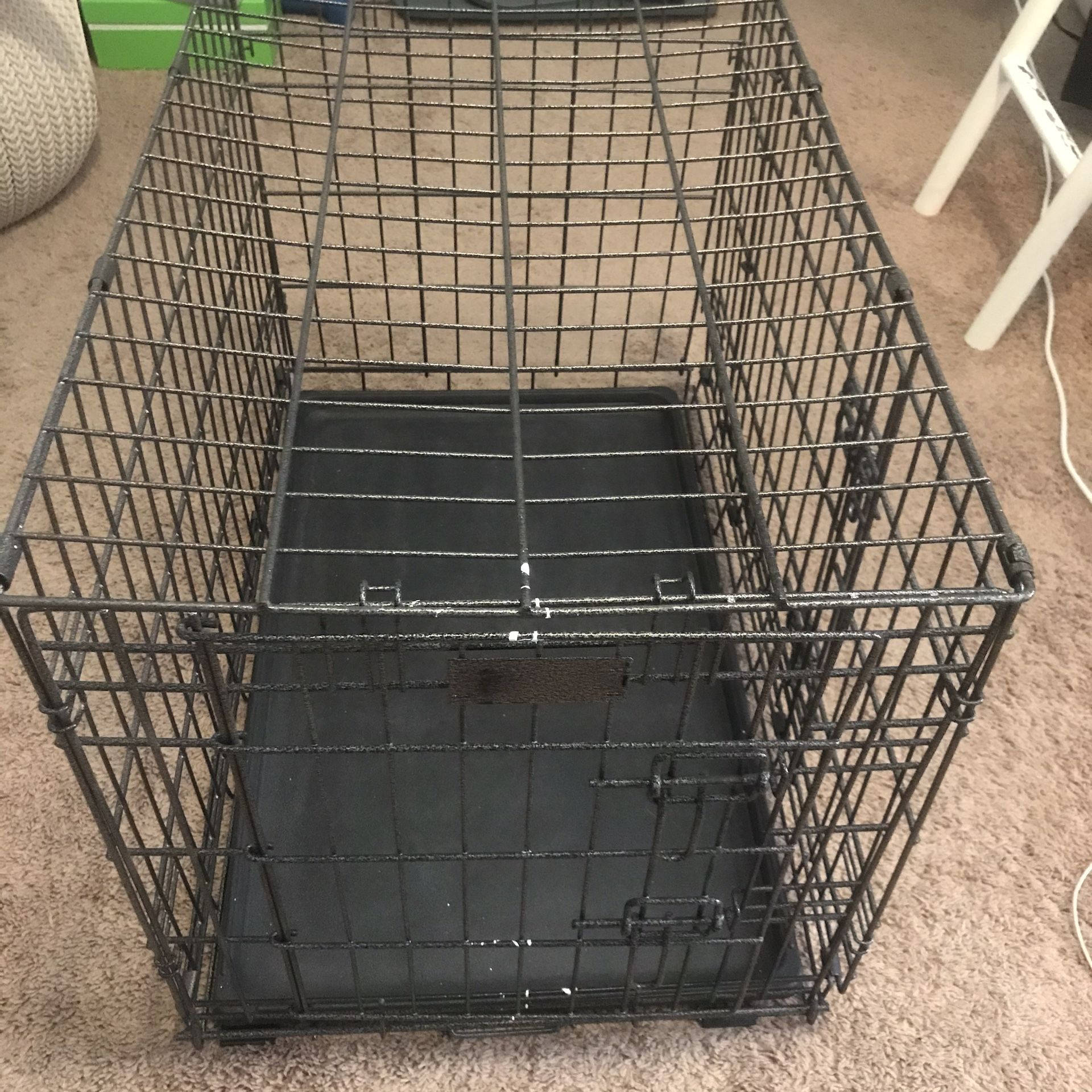 Double Door Folding Dog Crate (30”, 22”, 19”)