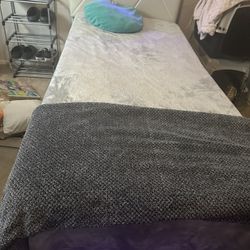 Beige Twin Bed Frame