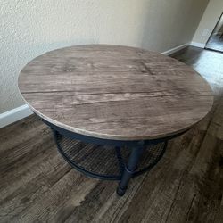 Round Wood Coffee Table 