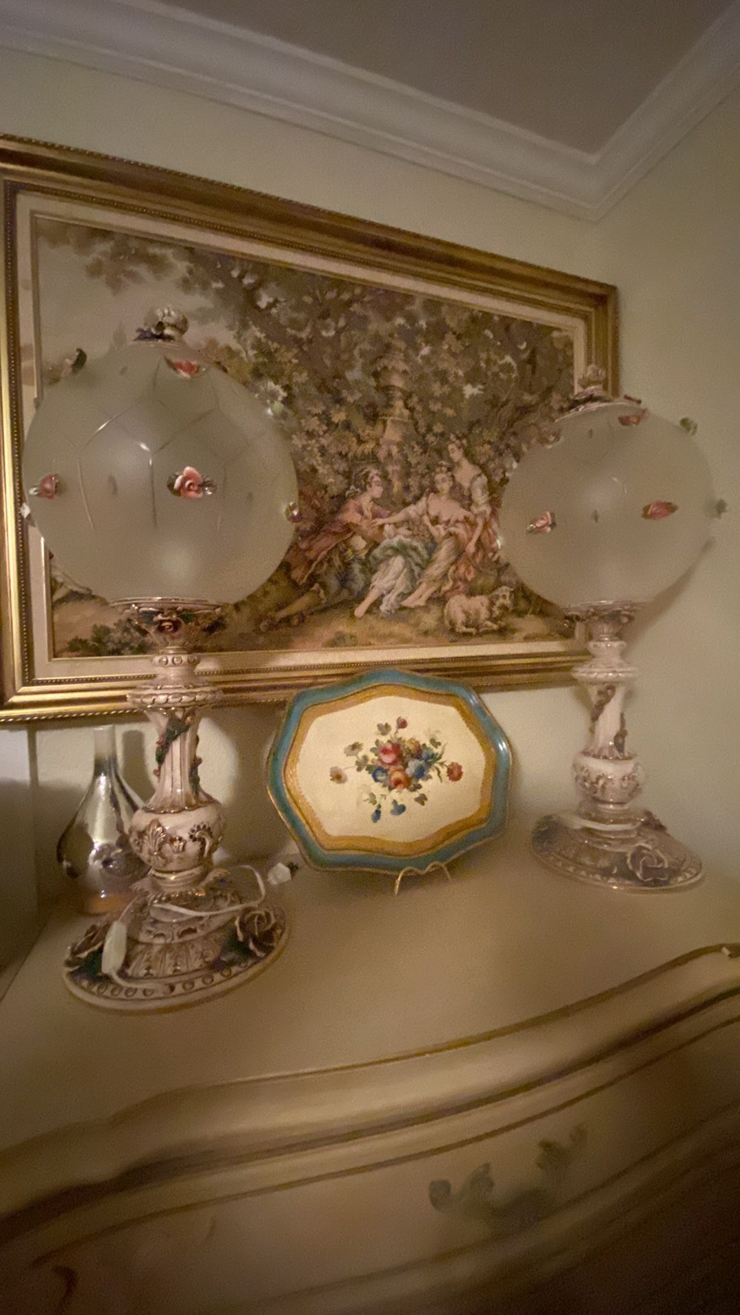 Vintage Capodimonte Lamps