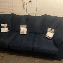 Couch Matching Love Seat And King Size Bed With Box Springs No Mattress 