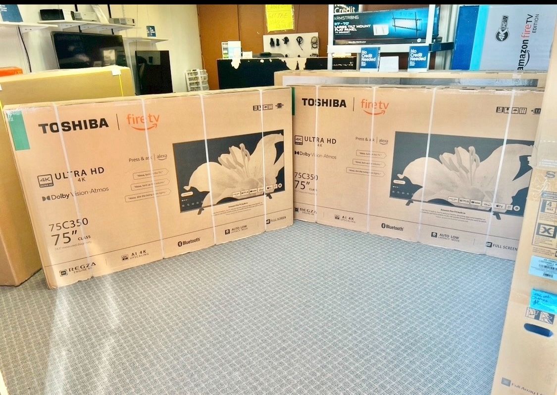 75 Tv Toshiba Smart 4k Hdtv In Box 6 Month Warranty. Free Delivery