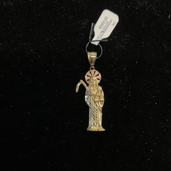 14KT Santa muerte pendant 42345-1