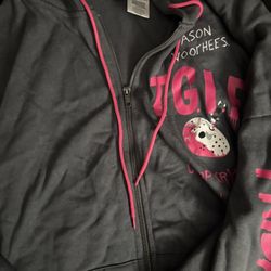 TGIF Pink and Grey Friday The 13th Hoodie  