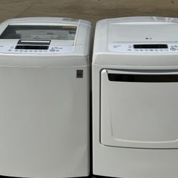 LG washer and LG dryer  top loader  large load capacity  working perfectly 