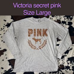  Victoria Secret Pink Long Sleeve Size Large 