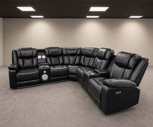 BLACK SECTIONAL W/ LED’s & BLUETOOTH