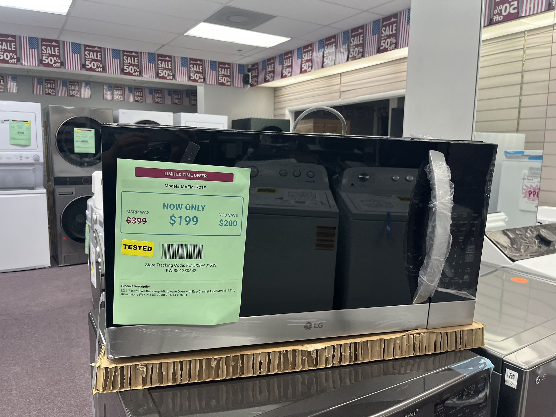 Microwave, LG New Open Box Over The Range Microwave