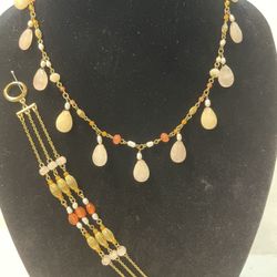 New Set Necklace And Bracelet. Raising Move To Cover Medical Expenses 