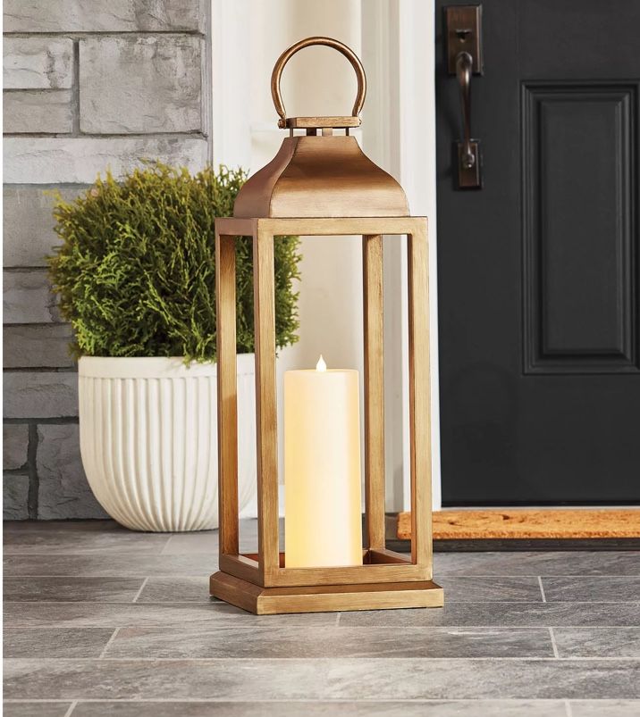 Member's Mark 28" Bronze Lantern with Flameless Pillar Candle