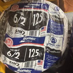 romex 6/2 125ft 280$