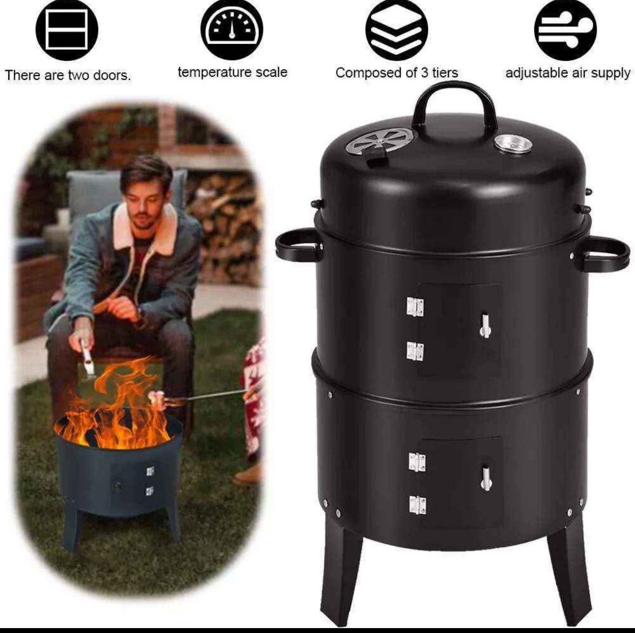 brand new patio smoker grill in box