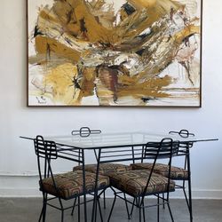 1950’s Tony Paul Style Wrought Iron Dining Set