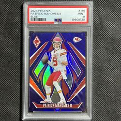 2024 Phoenix Blue Prizm /50 Patrick Mahomes II PSA 9 MINT Kansas City Chiefs
