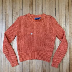 NWOT Polo Ralph Lauren Openwork Cotton Blend Women’s Sweater Orange Sz. S