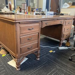 Large Antique Wooden Desk