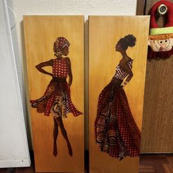Tribal women canvas art