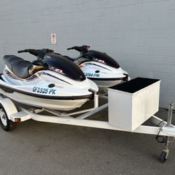 1999 Yamaha Waverunner XL1200 Pair With Trailer 