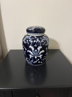 Navy Blue Ginger Jar