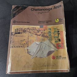 1982 Chattanooga TN Phone Book Telephone Directory South Central Bell Geneology