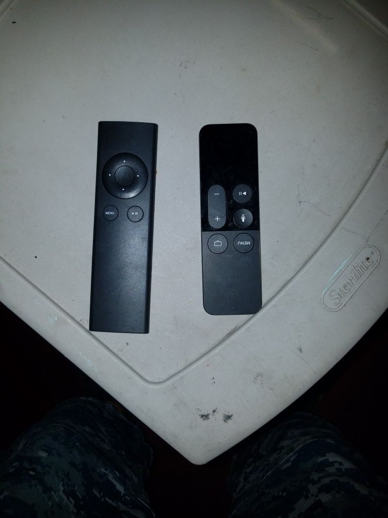 Two apple tv remotes