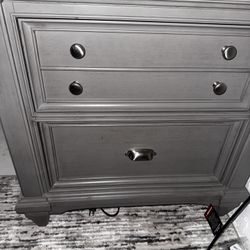 Premium Wood Grey bedside Table