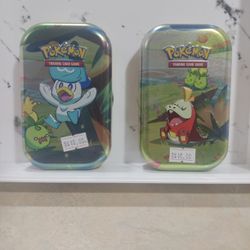 Pokemon - Trading Game Tin Metal Box.  ( Large Action Figures Tote )