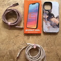 iPhone Charger, Case, & Screen Protector
