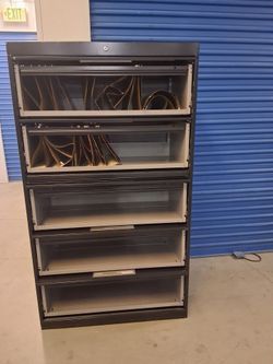 Solid metal medical records file cabinet