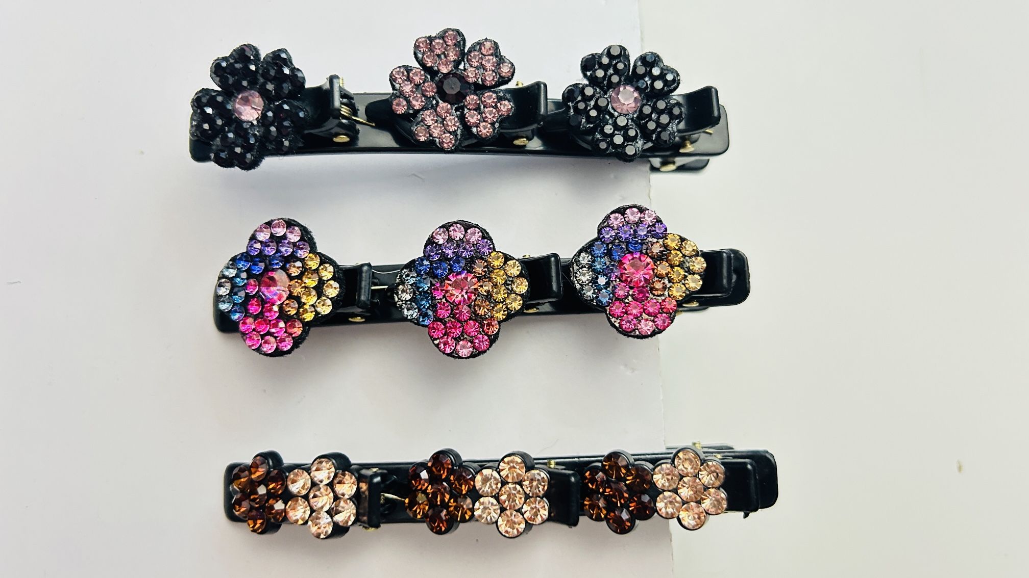 Braided Hair Clips for Women, Sparkling Crystal Stone Easily Braided Hair Clips Hair Accessories Clips #0002