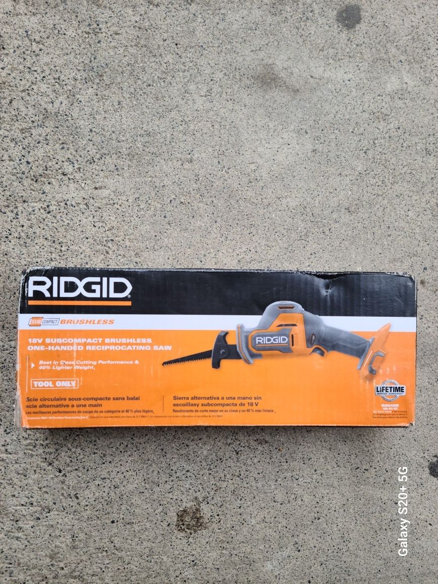 Ridgid 18v Subcompact Brushless One-handed Reciprocating Saw 