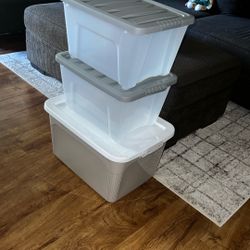 Three Storage Containers 