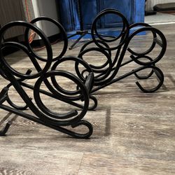 Iron Bookend Wine Racks