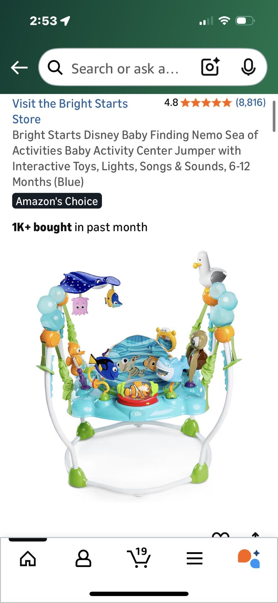 Disney Finding Nemo Baby bouncer