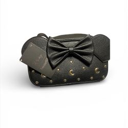 Black Minnie Ear Moon Purse 