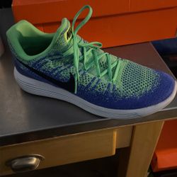 Nike Lunarepic Flyknit 2 Low Running Shoes Green/Blue