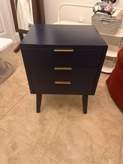 navy blue end table office living room 