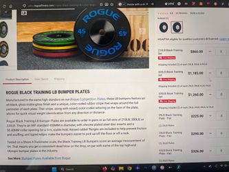 Rogue Bumper Plates 25 35 45 Pairs BARELY USED