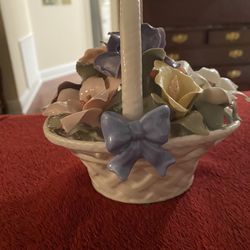 Porcelain Flower Basket Music Box