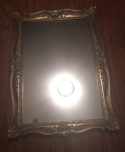 4 ft tall brass mirror