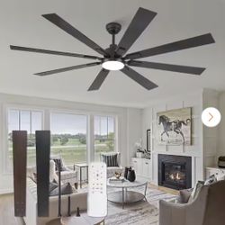 72 in. Indoor/Outdoor Matte Black 3-Colors LED 6-Speeds Ceiling Fan with Dual-Finish Blades and Light and Remote