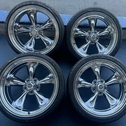 American Racing Vn 615 Chrome Staggered 20x8 - 20x10 With 245/35/20 - 275/30/20 Tires🔥🔥🔥🔥🔥