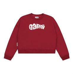 Garni Red Velvet Round Neck Sweatshirt